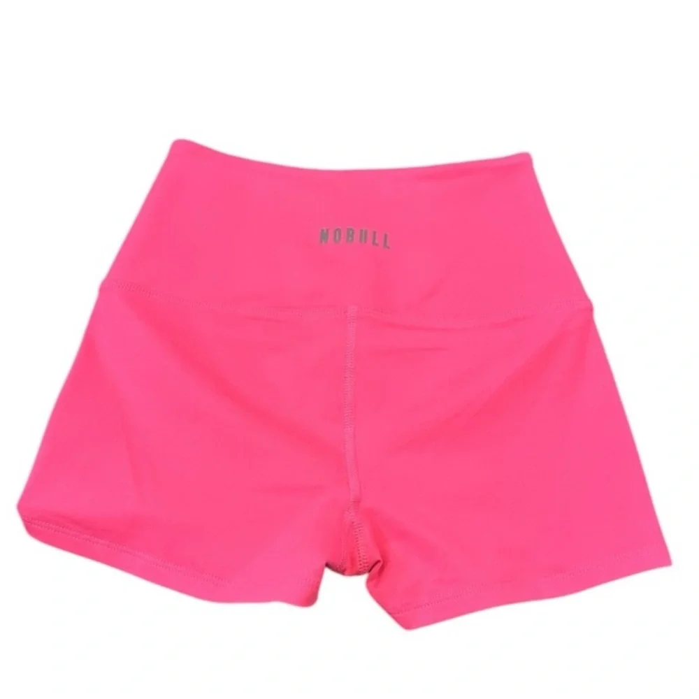 NOBULL Women’s High Rise Matte 2” Bike Short - Pink - Picture 3 of 14